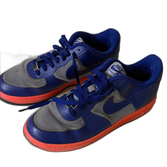 Nike Other - Nike Lunar Force 1 Low Royal Blue Grey Orange Men’s Size 10
